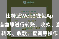 比特派Web3钱包App  用户不错幽静进行转账、收款、查询等操作